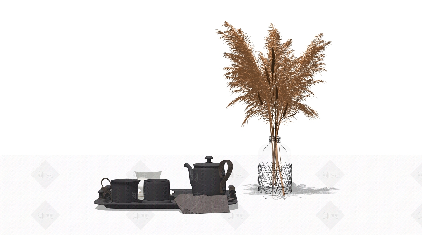 茶具组合SU模型下载【ID:1127666761】