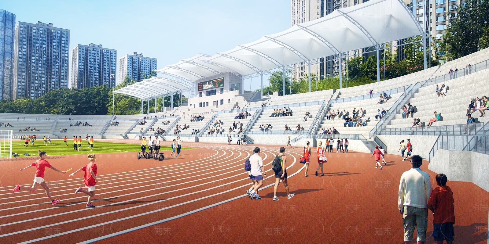 现代足球场SU模型下载【ID:1127689901】