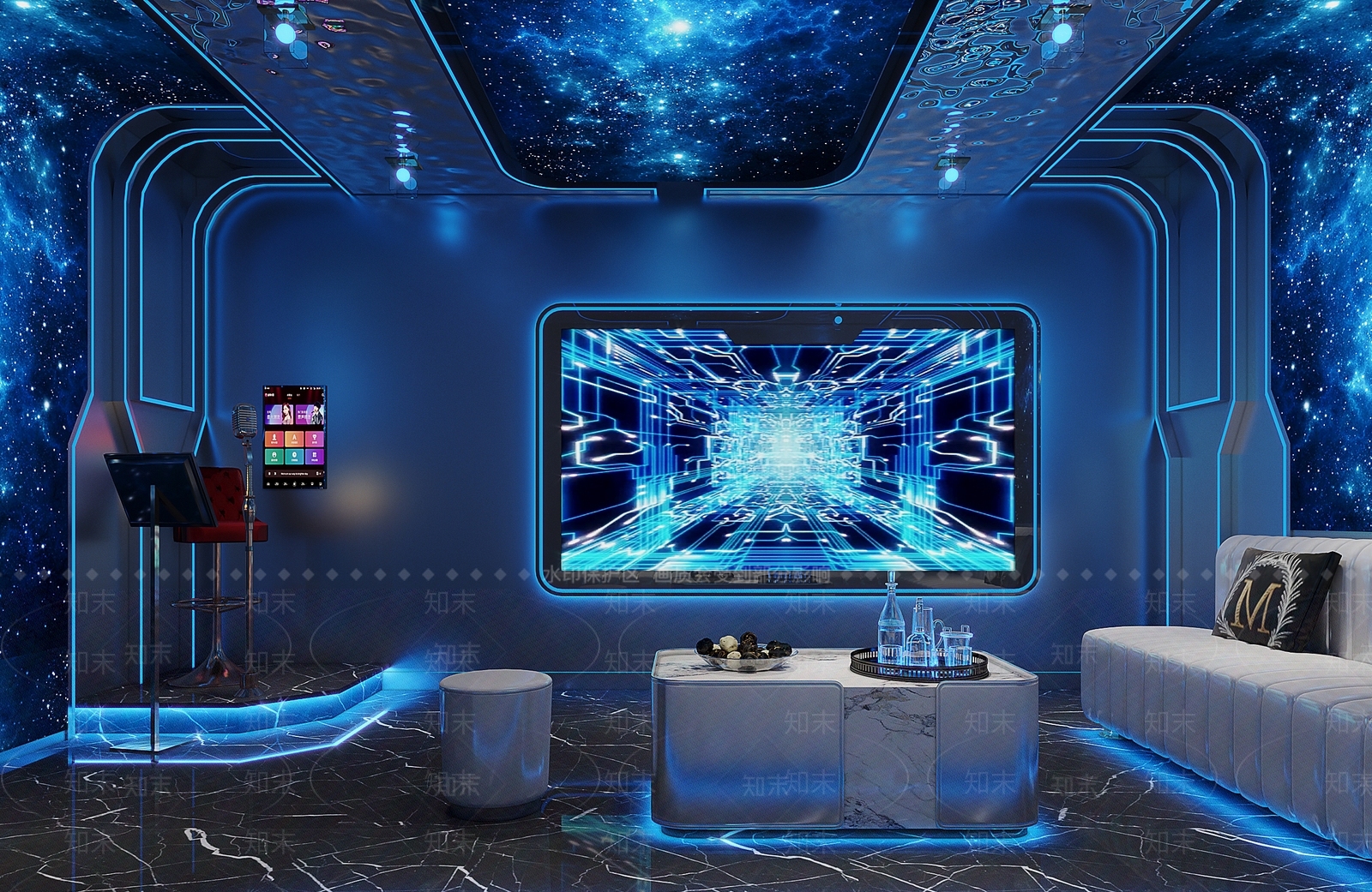现代ktv包厢3D模型下载【ID:1127678568】