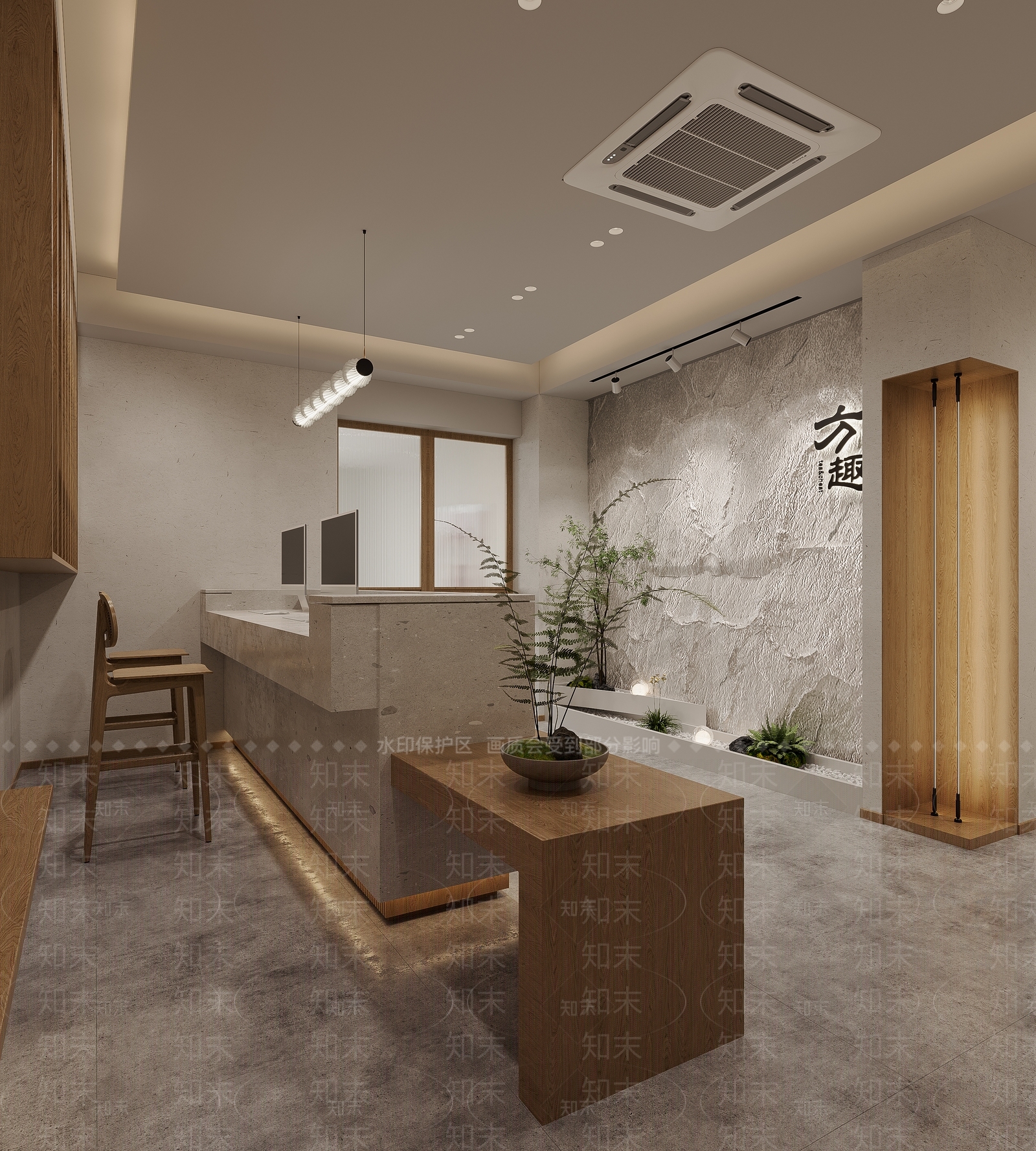 新中式棋牌室前台3D模型下载【ID:1127683566】