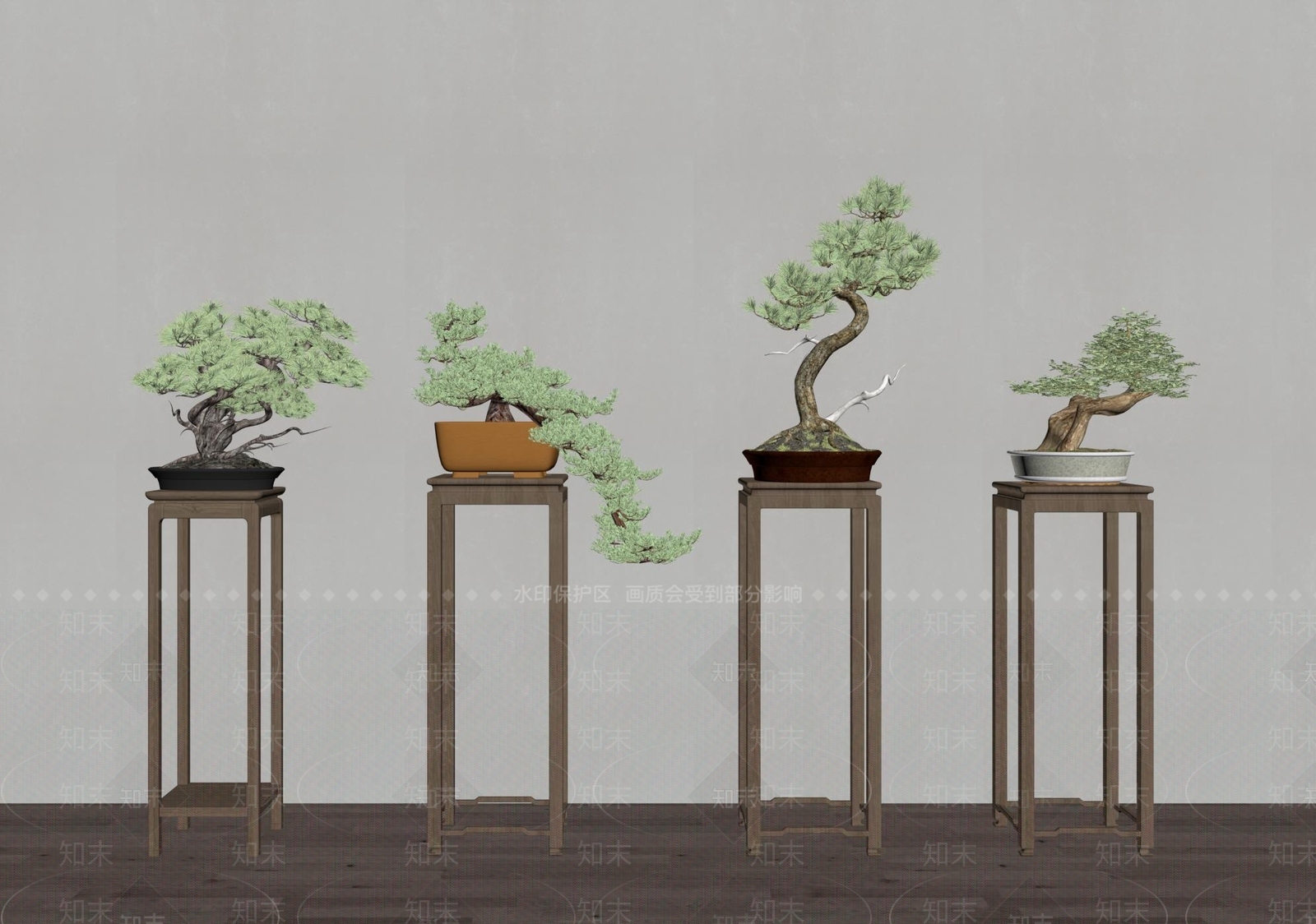 新中式花几SU模型下载【ID:1127683653】