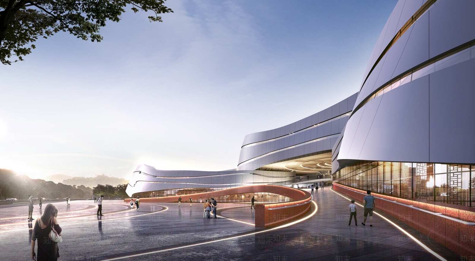 现代展览馆建筑SU模型精品下载_SketchUp模型_知末网