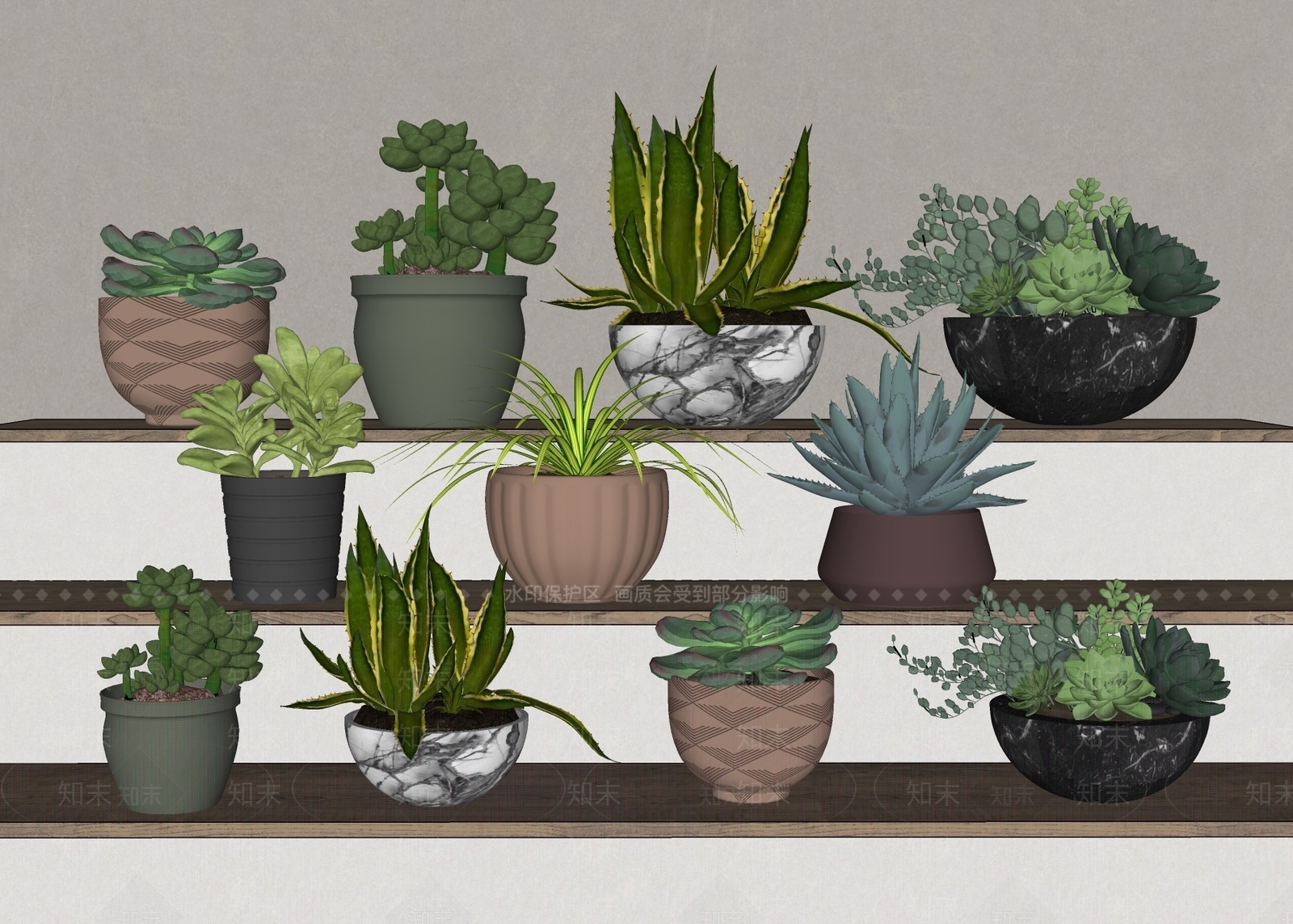 盆栽植物SU模型下载【ID:1127721661】