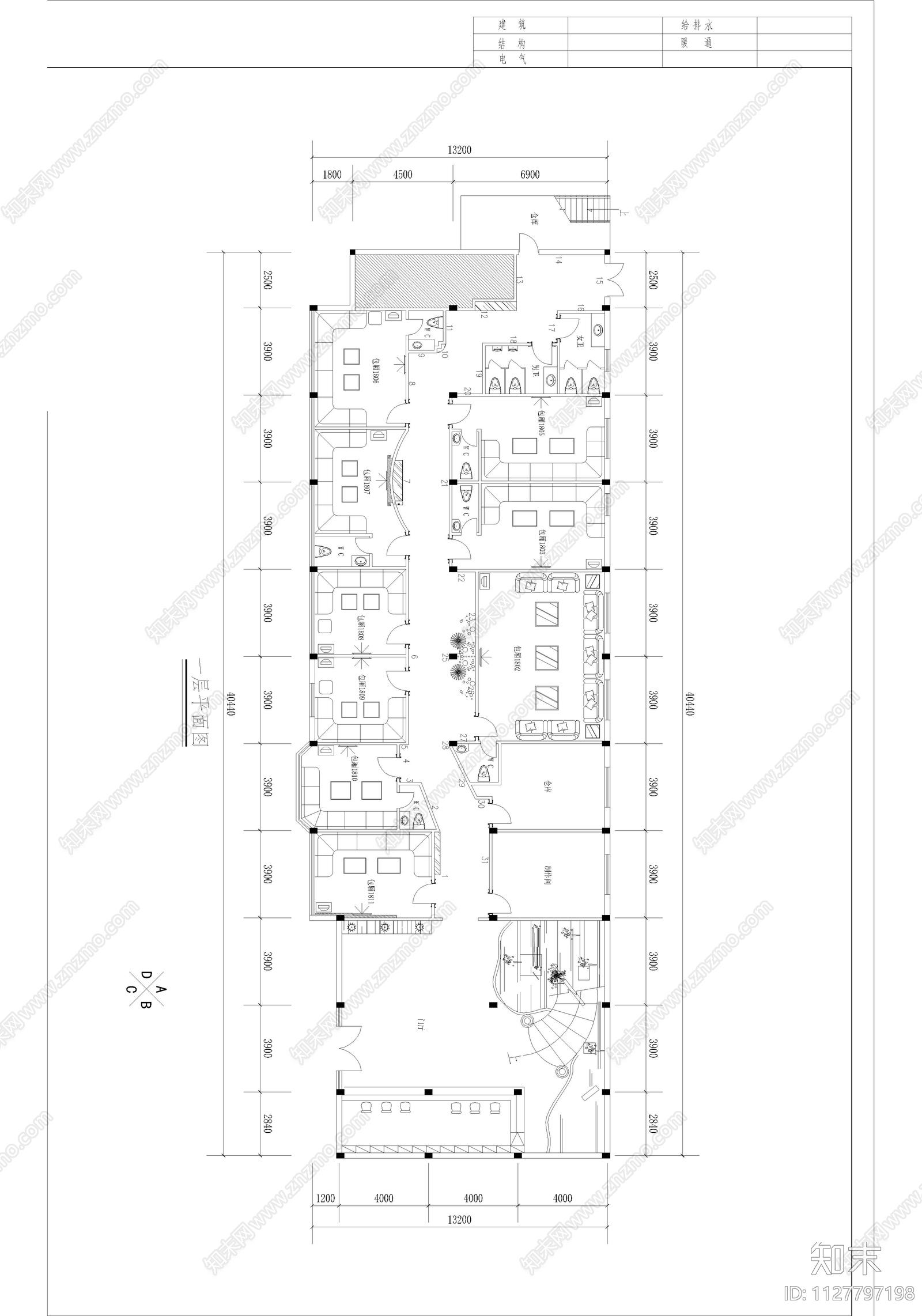 鹉湖会ktvcad施工图下载【ID:1127797198】