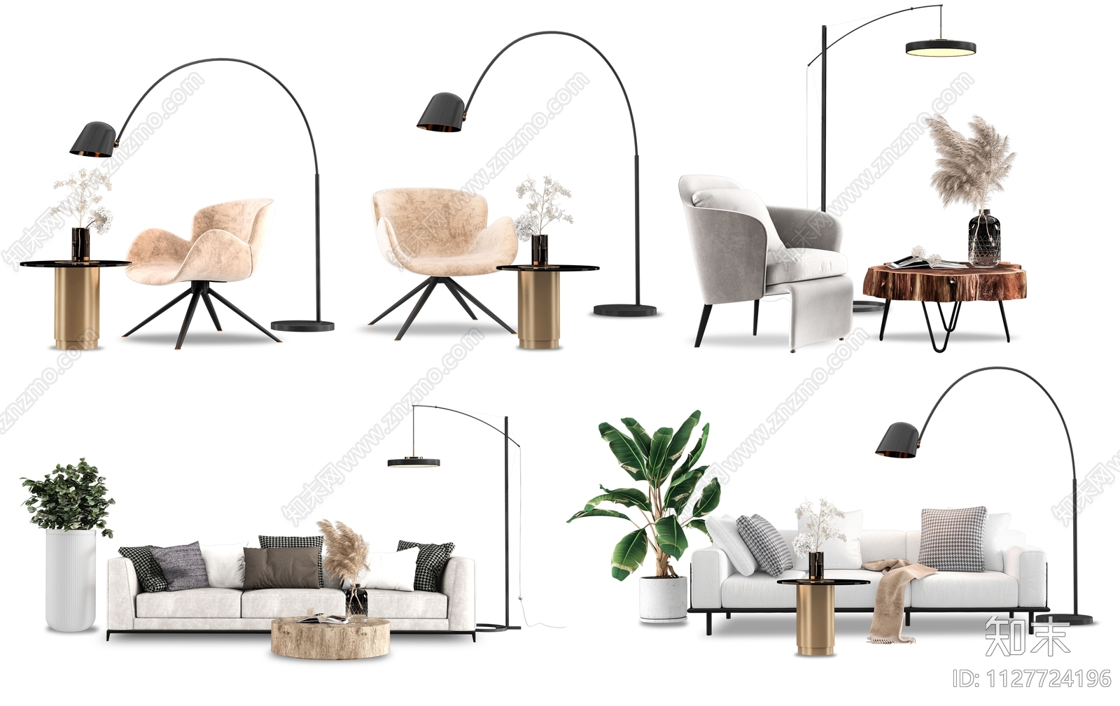 室内家具沙发灯具茶几座椅PSD分层免抠下载【ID:1127724196】