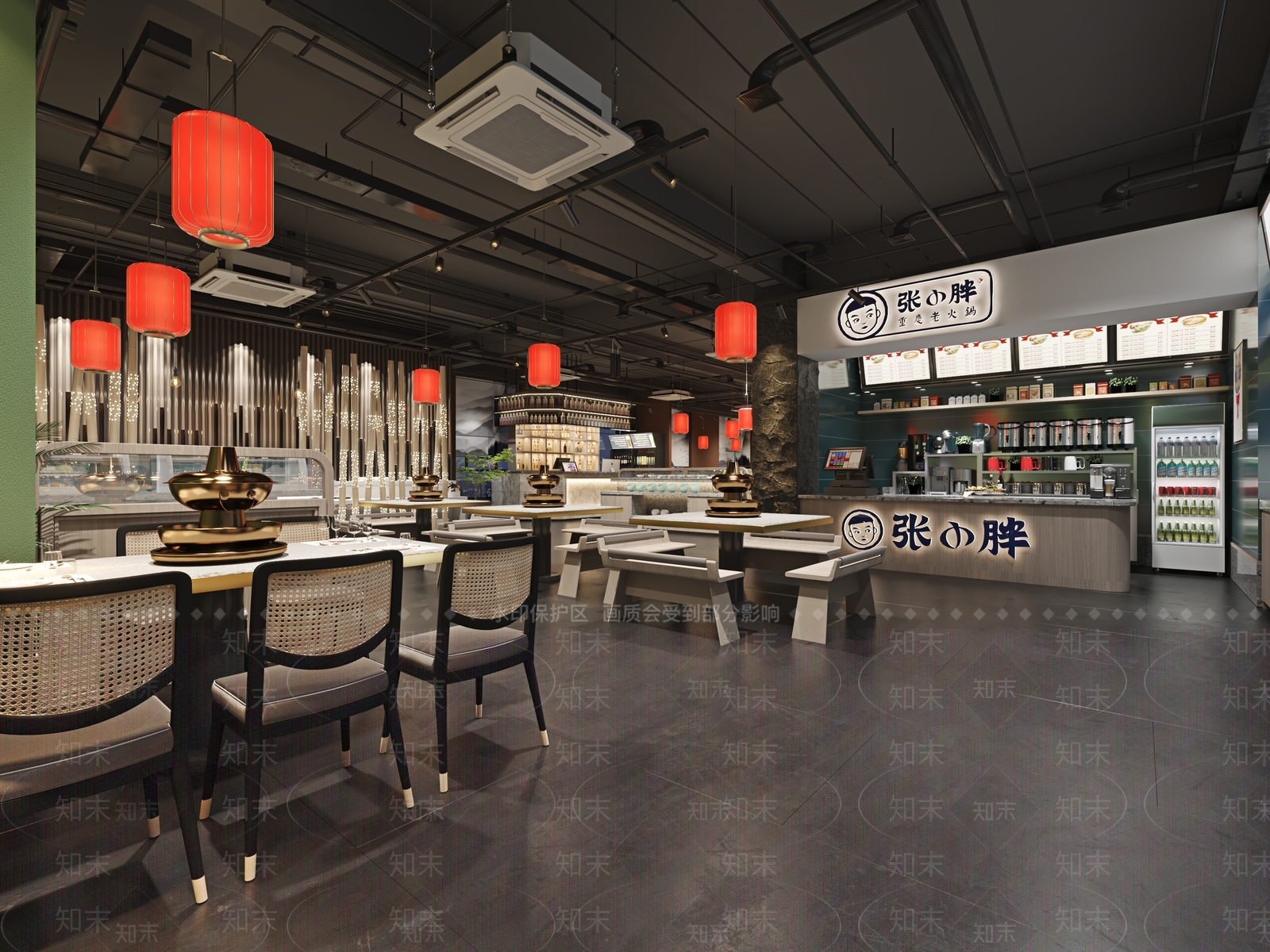 中式火锅店3D模型下载【ID:1127725017】