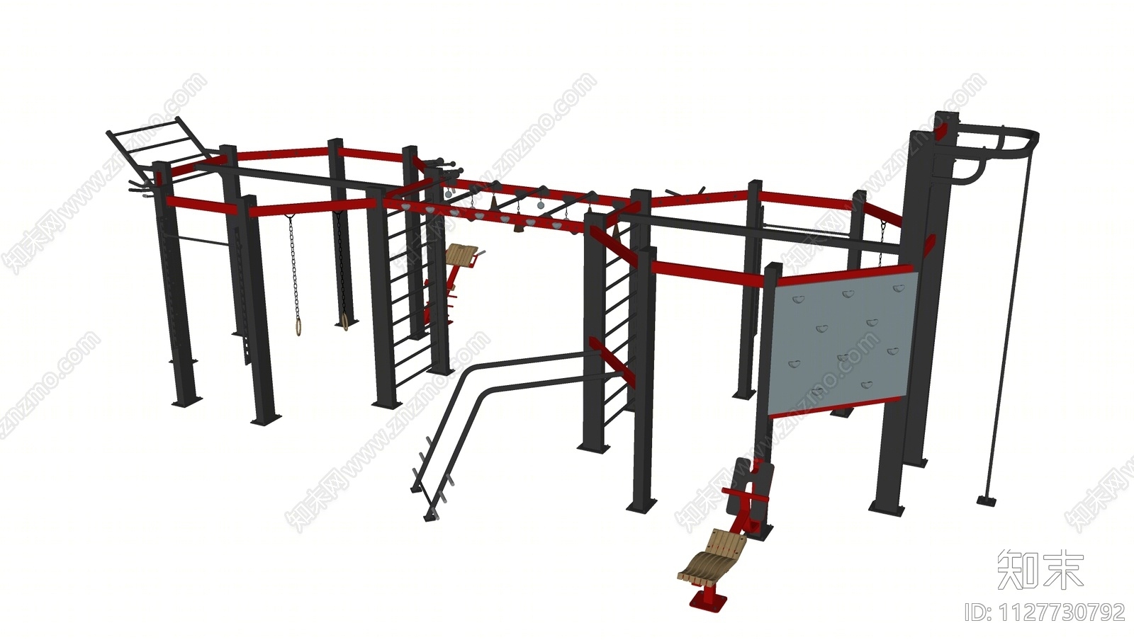 现代户外健身器材SU模型下载【ID:1127730792】