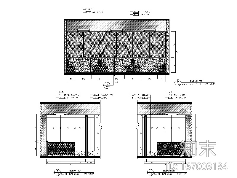 [福建]全套现代风格饭庄设计CAD施工图（含效果图）cad施工图下载【ID:167003134】