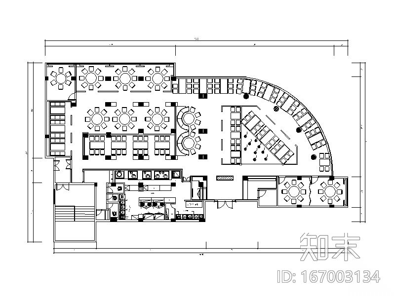 [福建]全套现代风格饭庄设计CAD施工图（含效果图）cad施工图下载【ID:167003134】