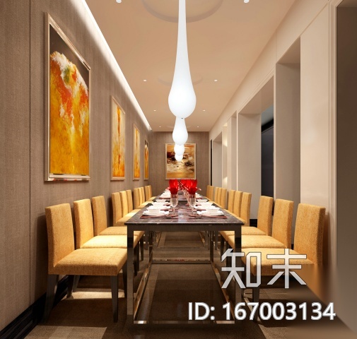 [福建]全套现代风格饭庄设计CAD施工图（含效果图）cad施工图下载【ID:167003134】