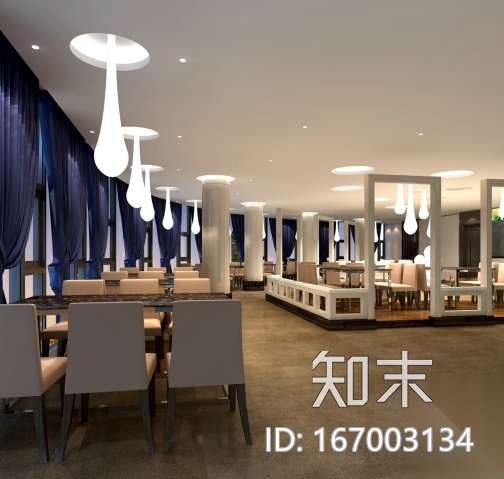 [福建]全套现代风格饭庄设计CAD施工图（含效果图）cad施工图下载【ID:167003134】