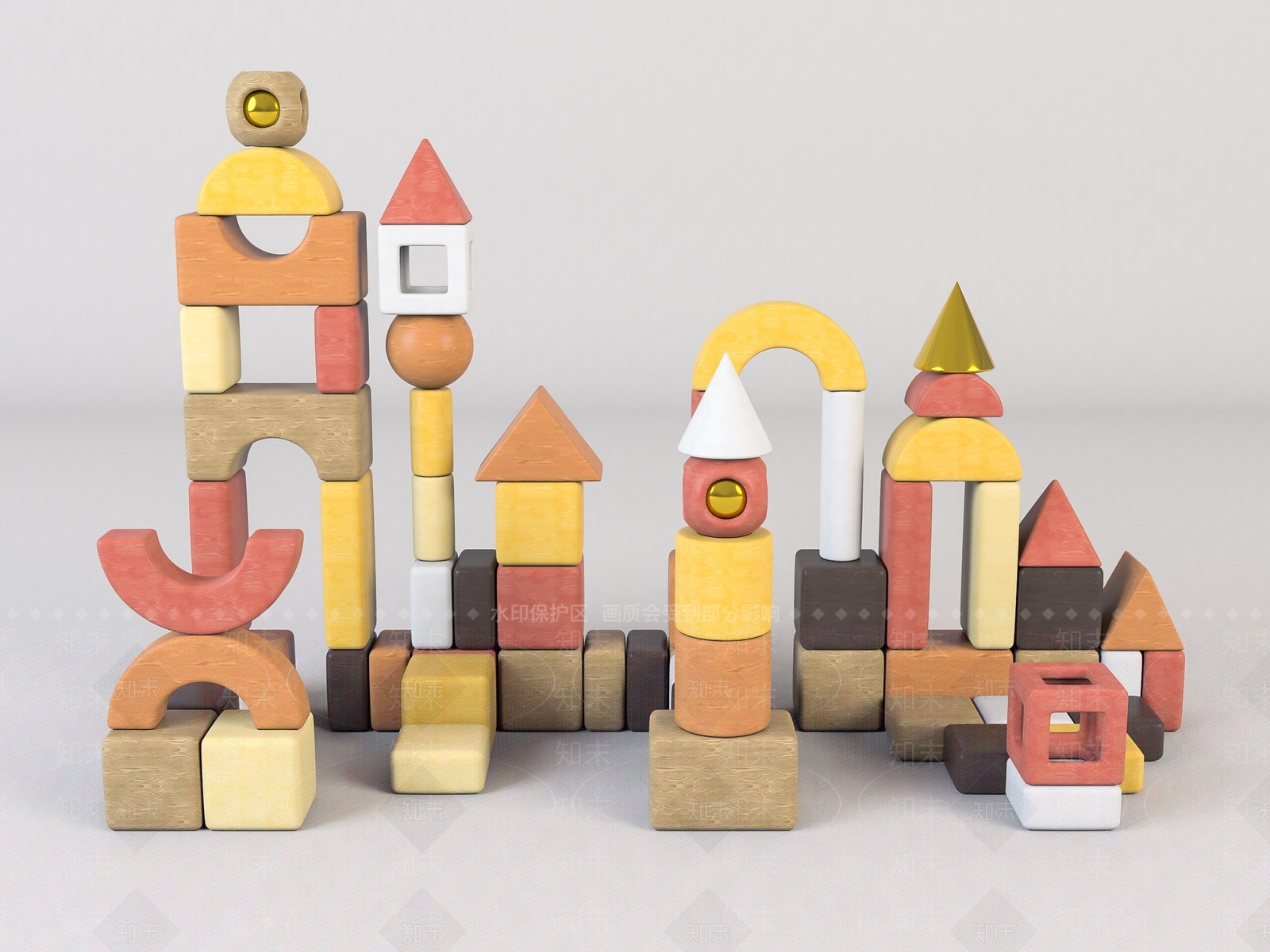 儿童积木3D模型下载【ID:1127742902】