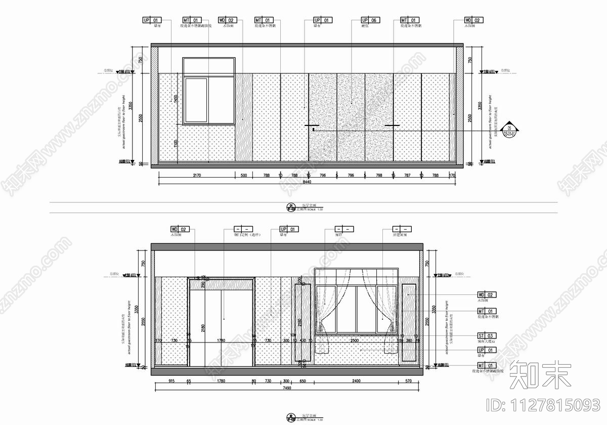 260㎡三层小别墅cad施工图下载【ID:1127815093】