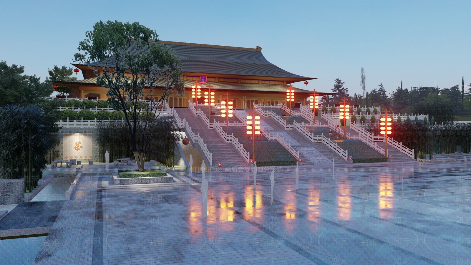 中式古建筑SU模型下载【ID:1127751486】