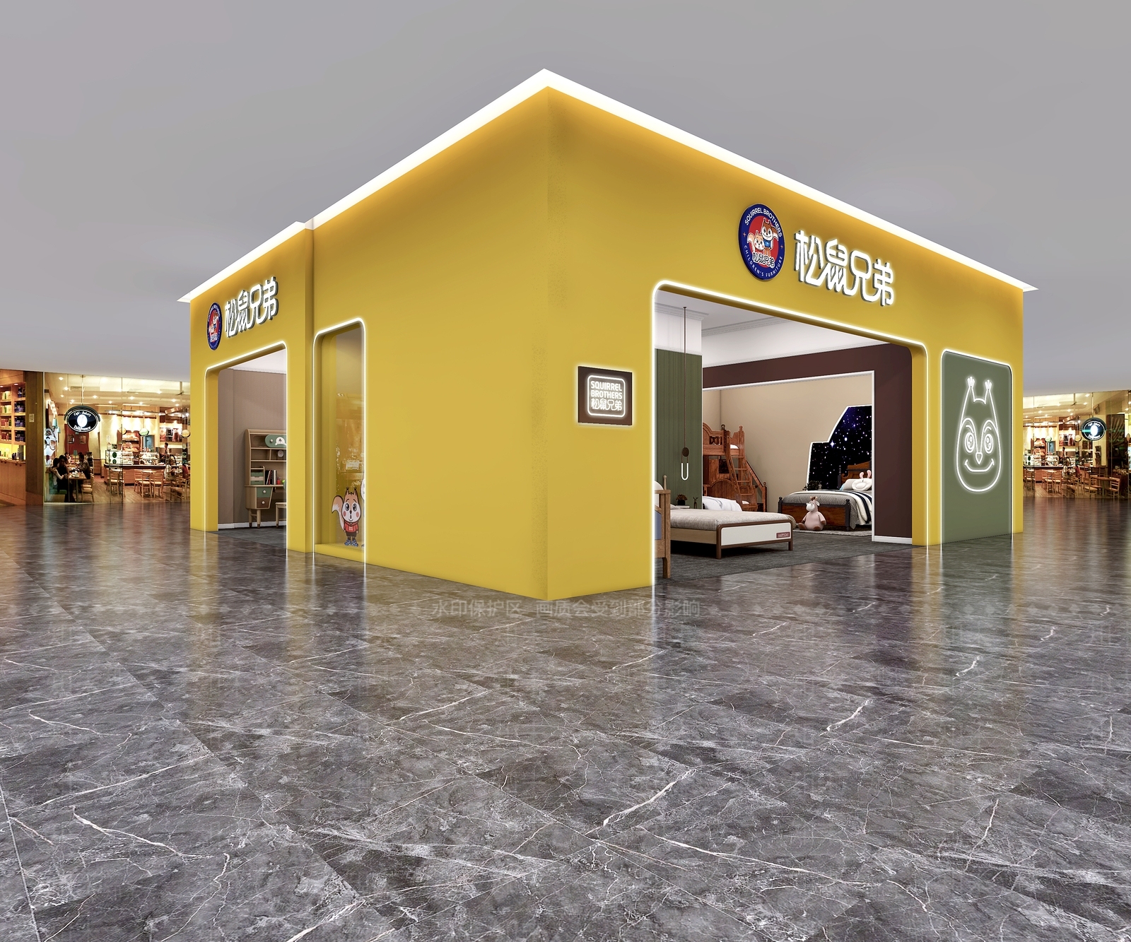 现代儿童家具家居专卖店3D模型下载【ID:1127752923】