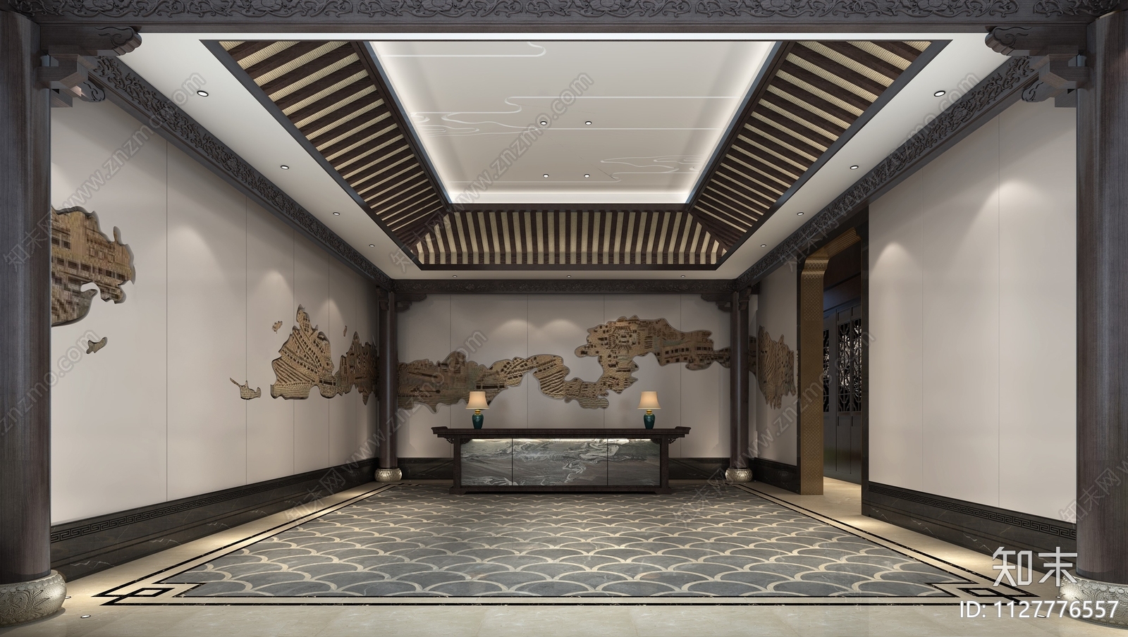 建发莆田央著售楼部cad施工图下载【ID:1127776557】