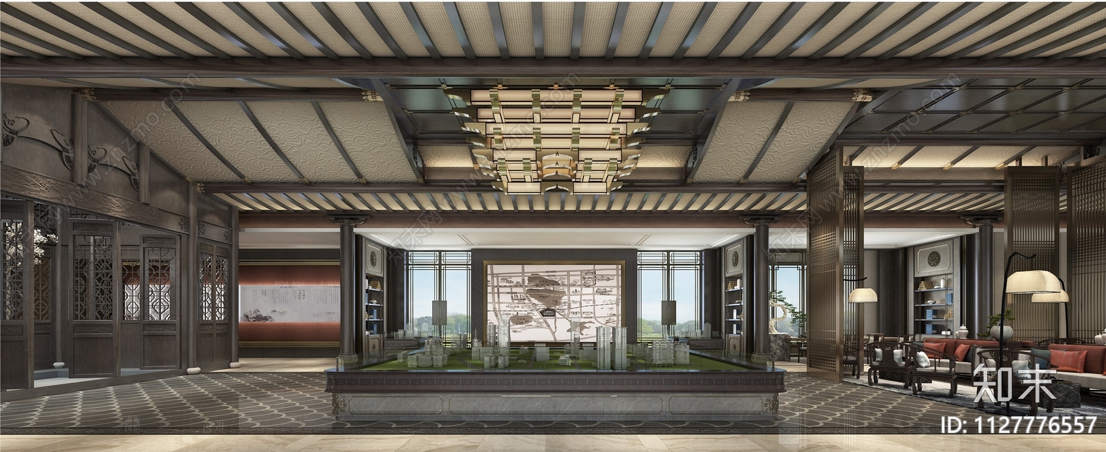 建发莆田央著售楼部cad施工图下载【ID:1127776557】