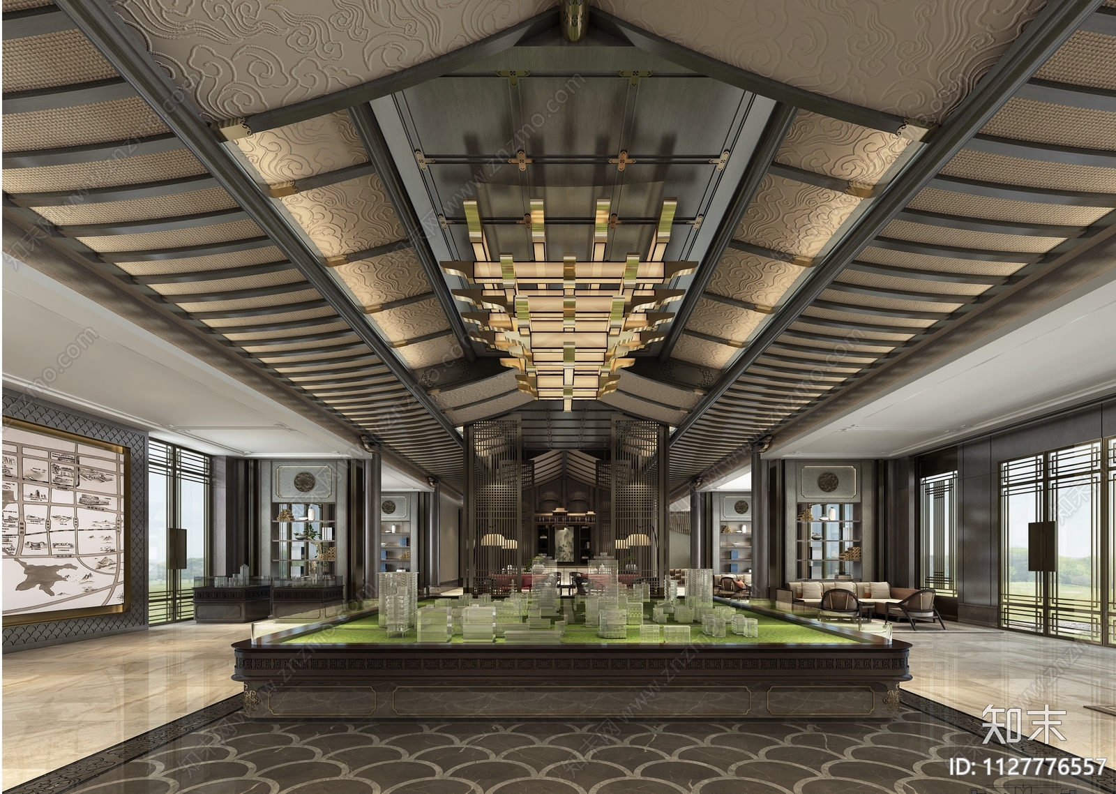 建发莆田央著售楼部施工图下载【ID:1127776557】