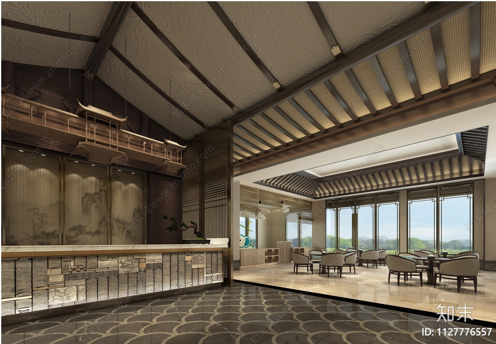 建发莆田央著售楼部cad施工图下载【ID:1127776557】