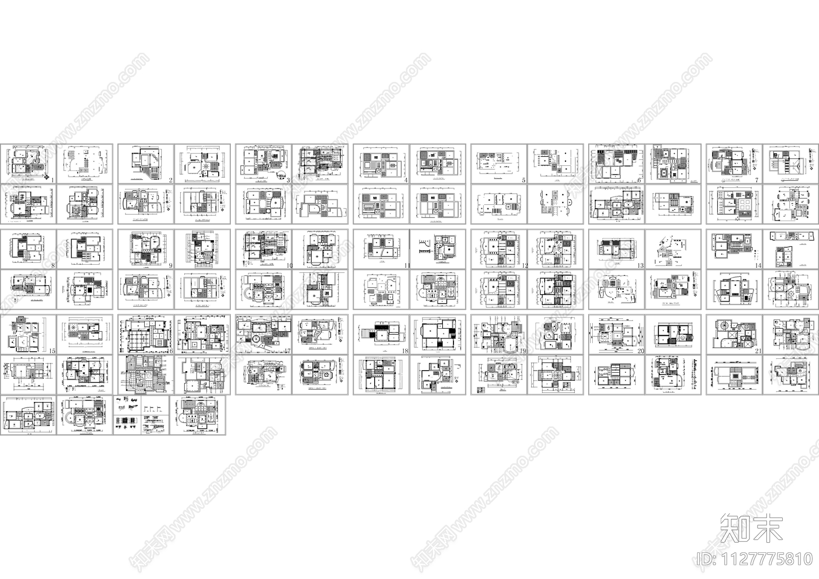 80套吊顶布置施工图下载【ID:1127775810】