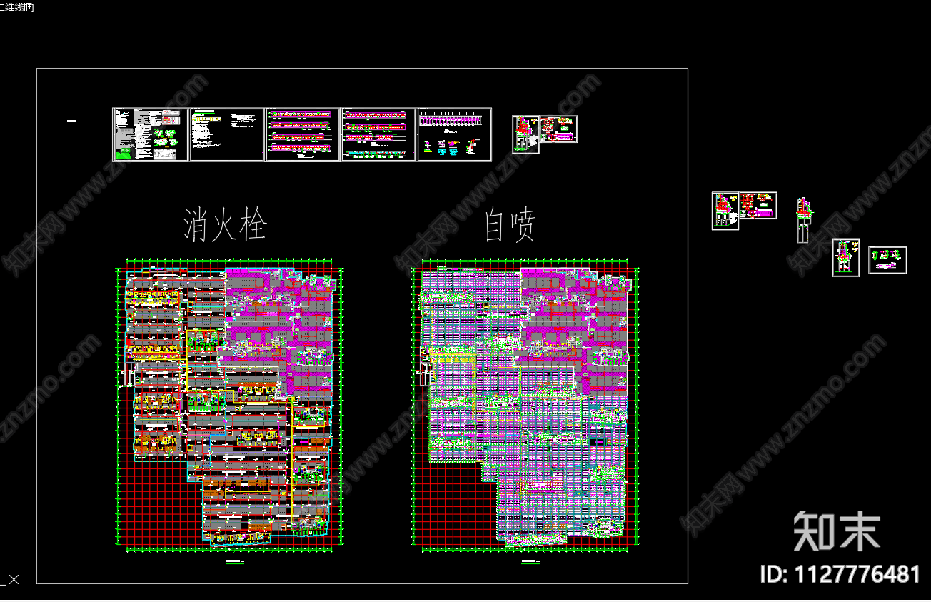 早陈阳光地下车库水专业设计cad施工图下载【ID:1127776481】