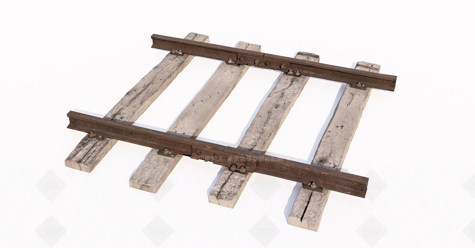 现代火车轨道SU模型下载【ID:1127784515】