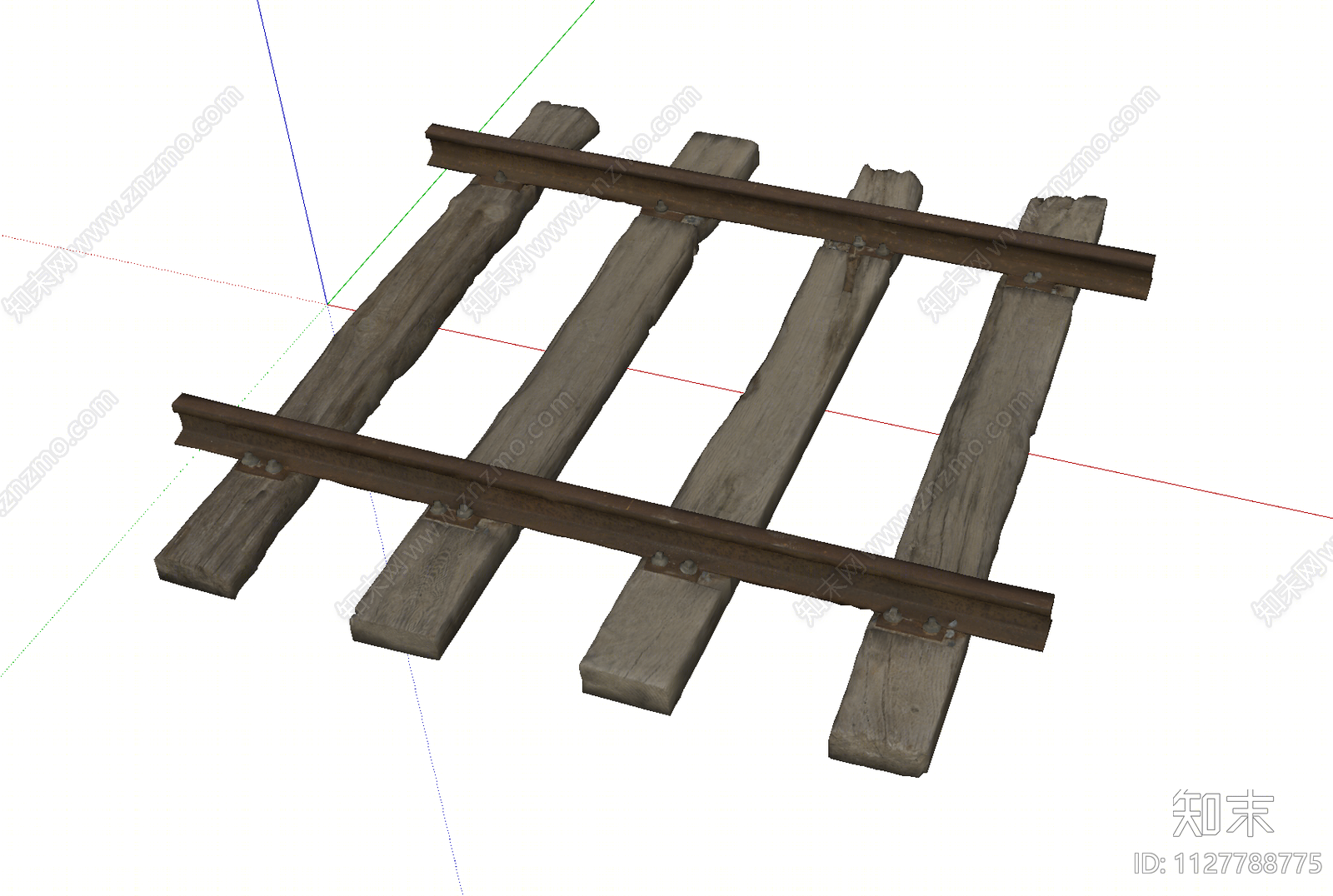 现代火车轨道SU模型下载【ID:1127788775】