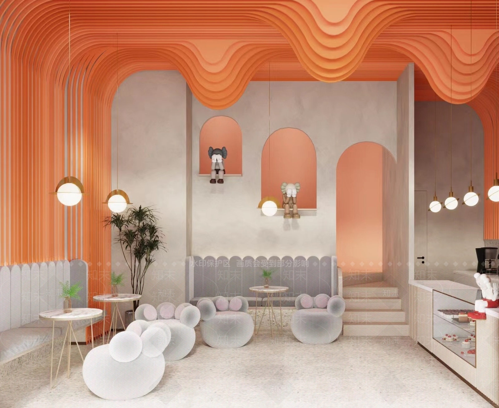 现代奶茶店3D模型下载【ID:1127803421】