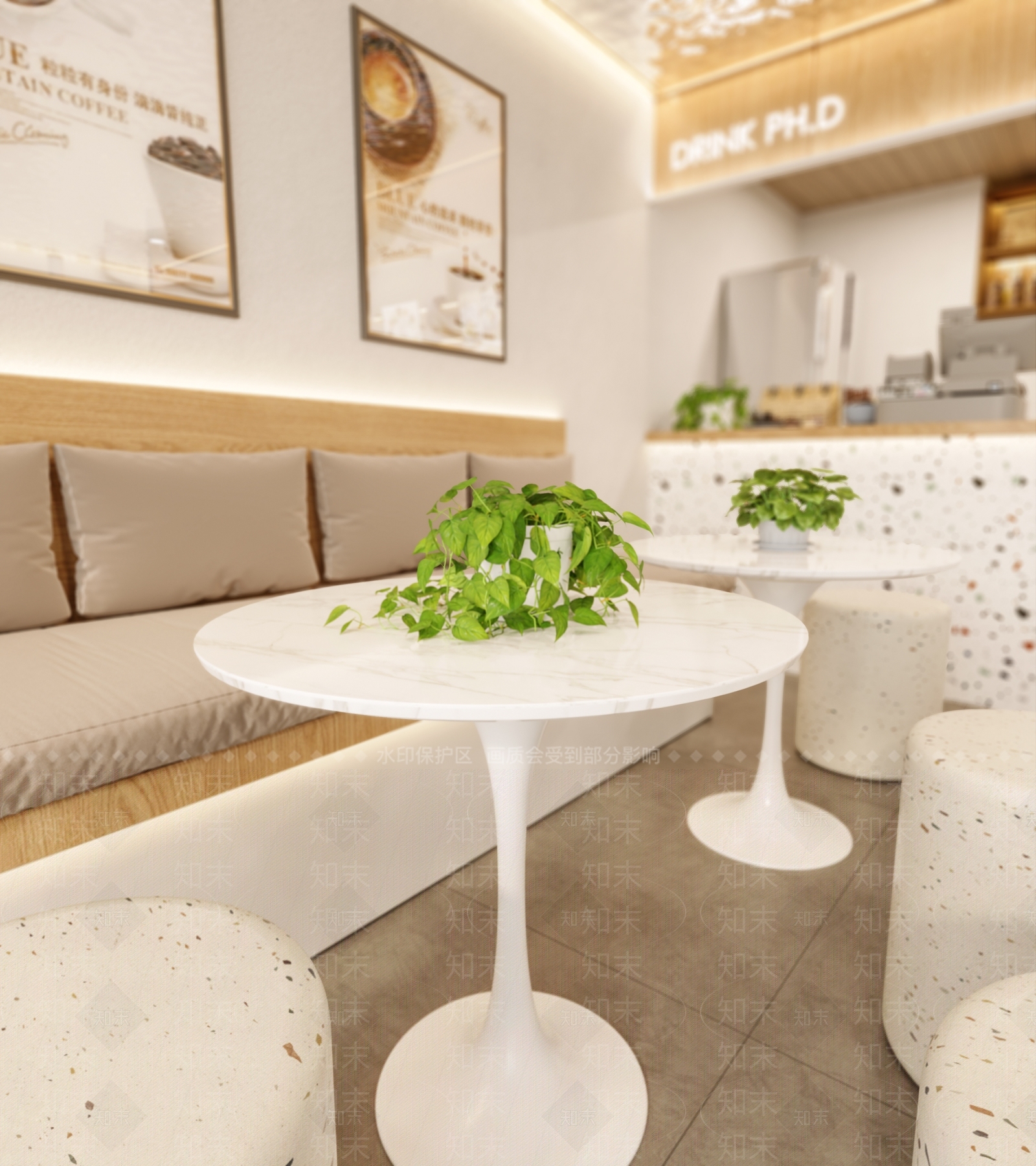 北欧奶茶店3D模型下载【ID:1127806611】