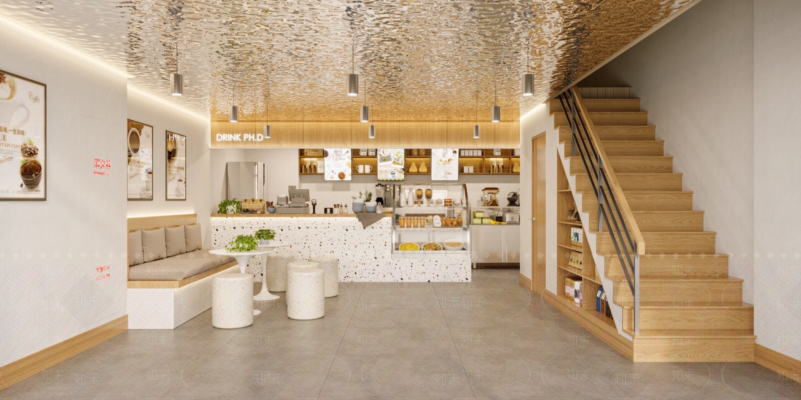 北欧奶茶店3D模型下载【ID:1127806611】