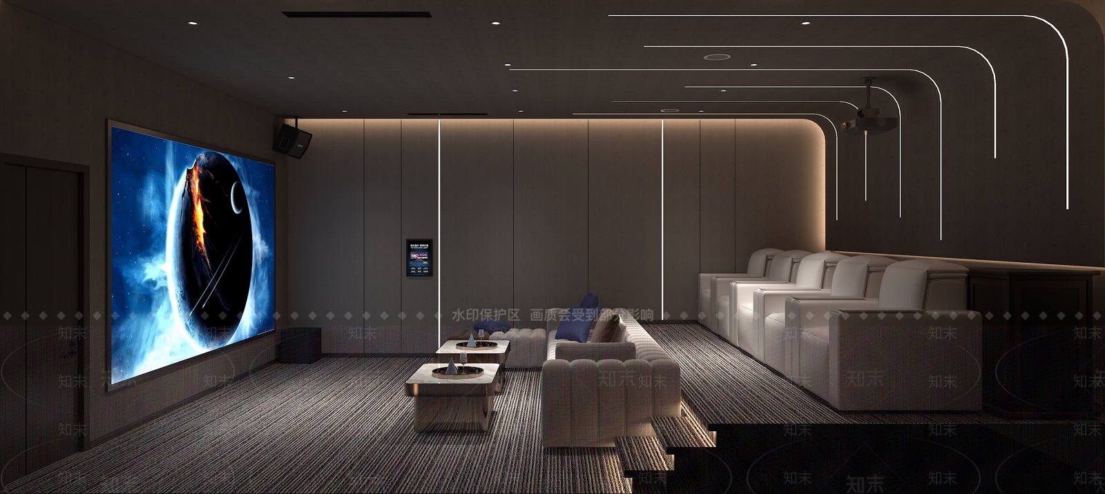 现代休息区3D模型下载【ID:1221626921】