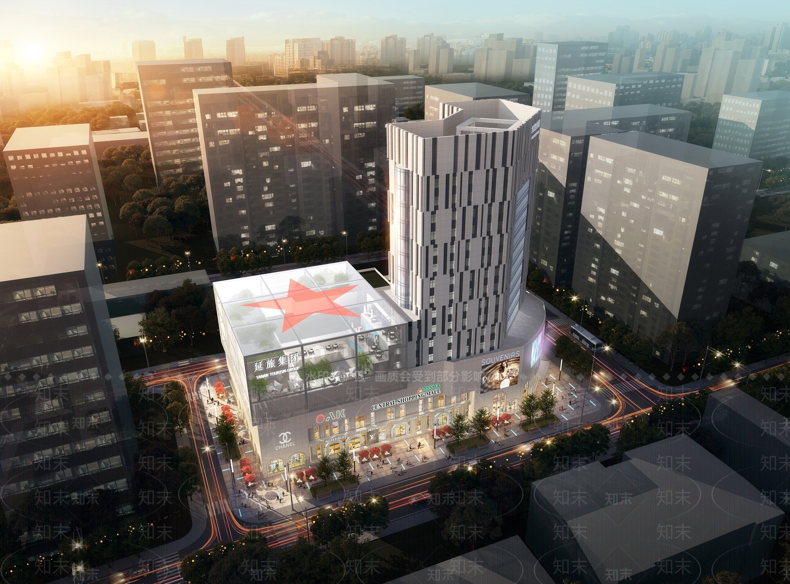 现代风格商业高层SU模型下载【ID:1127822632】