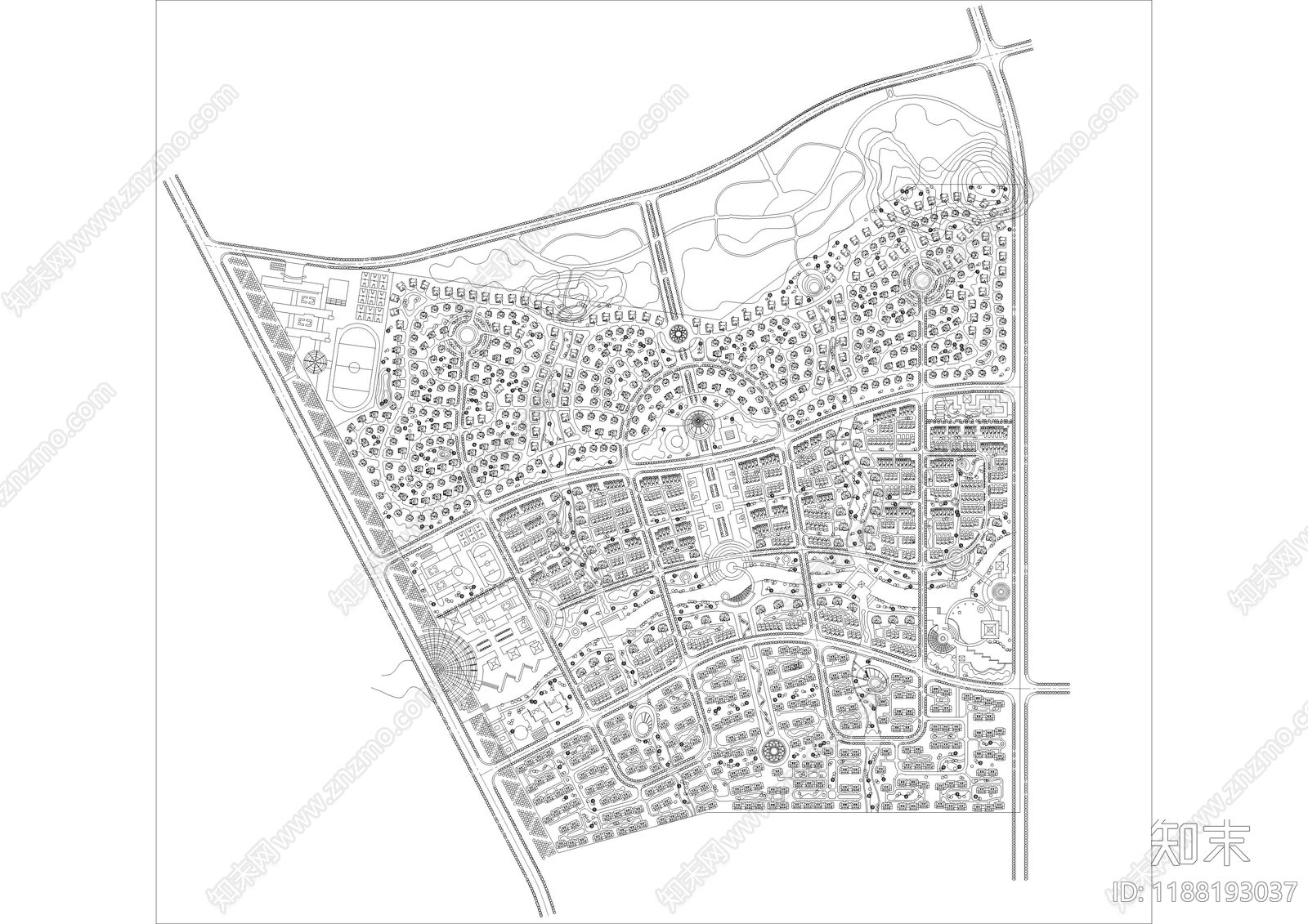 规划平面图施工图下载【ID:1188193037】