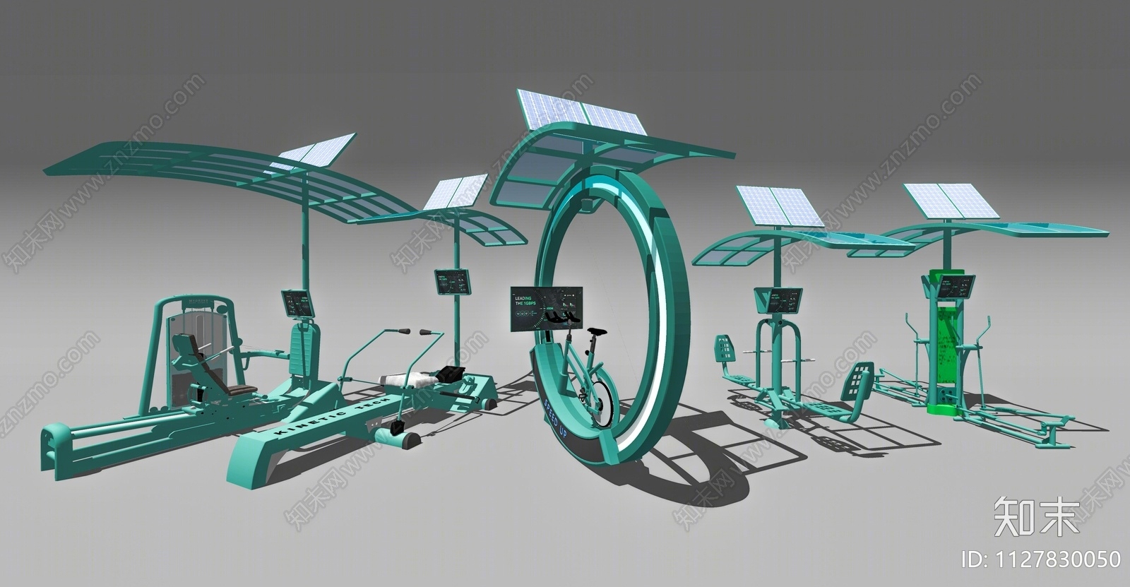 户外太阳能健身器械SU模型下载【ID:1127830050】