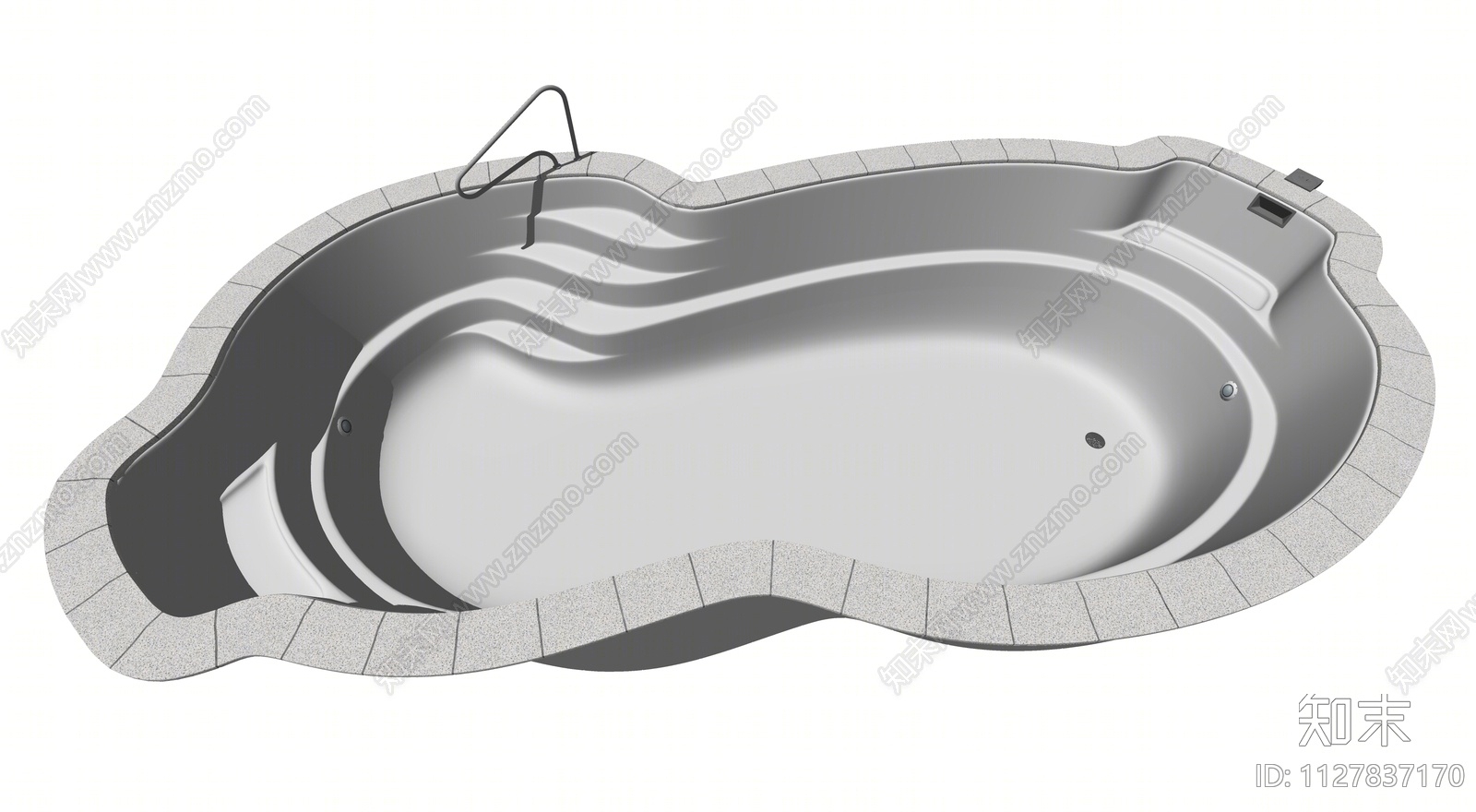 现代游泳池SU模型下载【ID:1127837170】