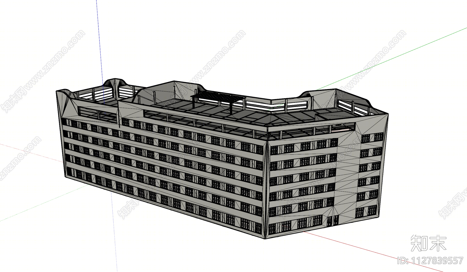 现代医疗建筑SU模型下载【ID:1127839557】