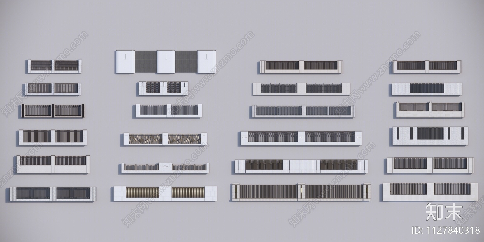 现代围栏护栏SU模型下载【ID:1127840318】