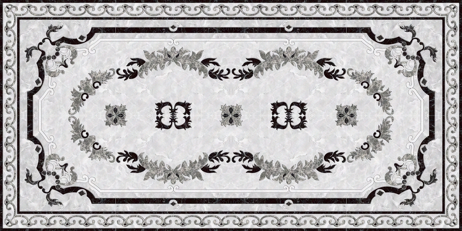 灰色大理石瓷砖走廊水刀拼花贴图下载【ID:1127846125】