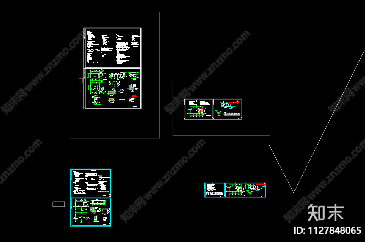 明德学校水泵房给排水cad施工图下载【ID:1127848065】