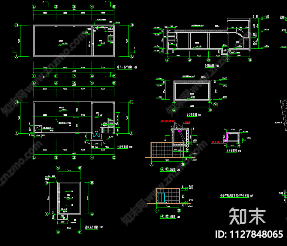 明德学校水泵房给排水cad施工图下载【ID:1127848065】