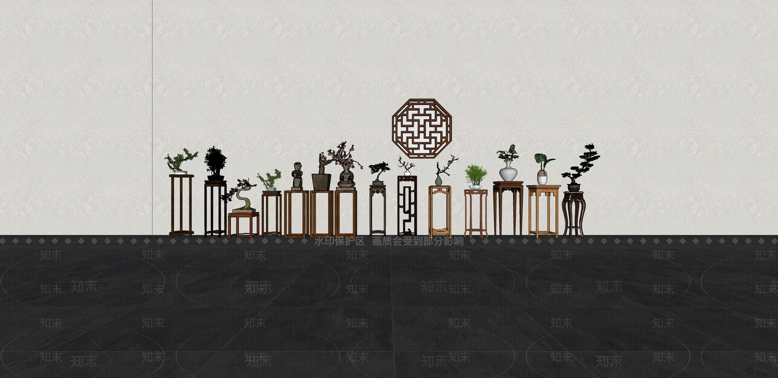 中式花几SU模型下载【ID:1127855732】