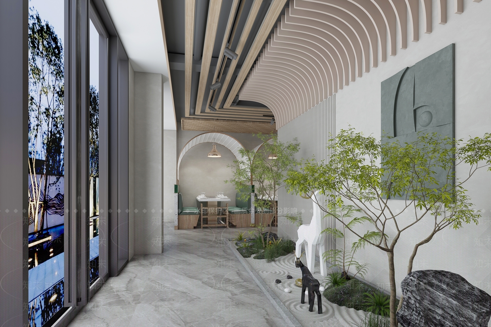 现代火锅店3D模型下载【ID:1127856681】