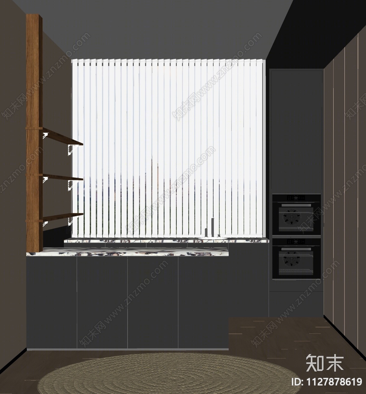 现代厨房SU模型下载【ID:1127878619】