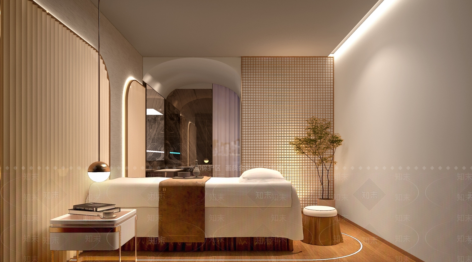 现代美容SPA店包间3D模型下载【ID:1127881324】