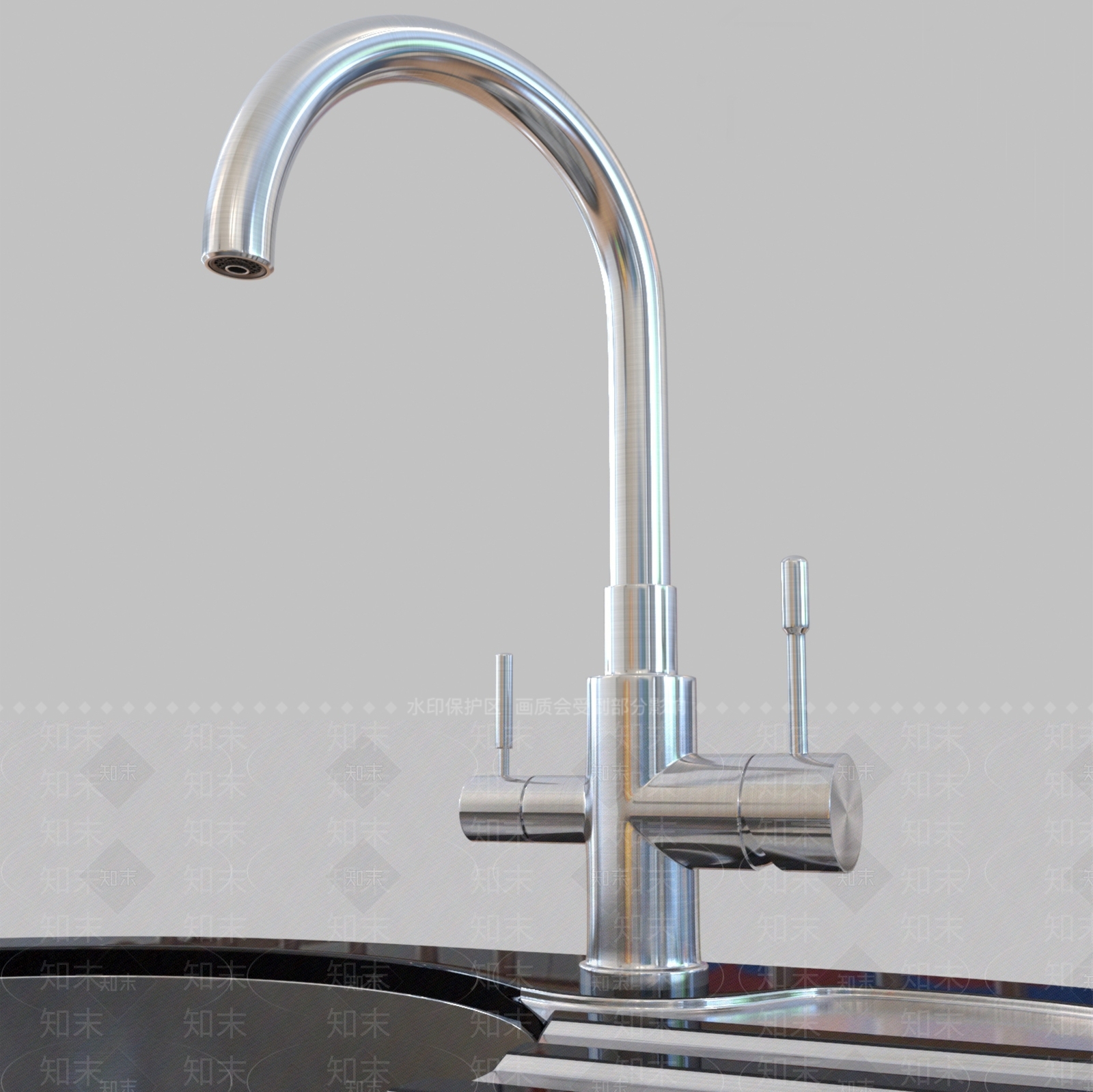 厨房水龙头3D模型下载【ID:1127884237】