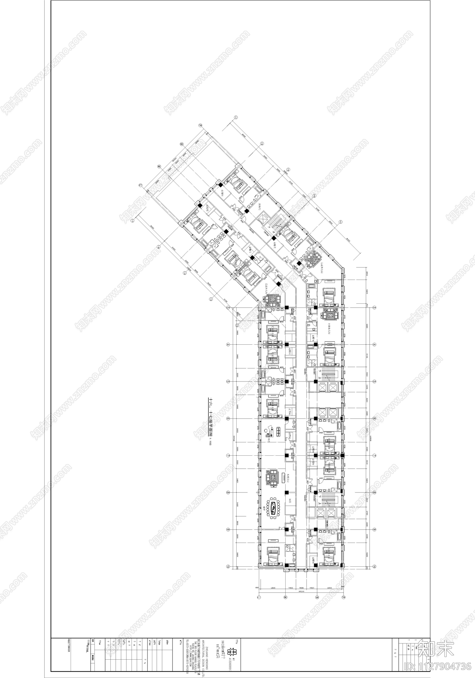 现代简约南洋国际酒店cad施工图下载【ID:1127904736】