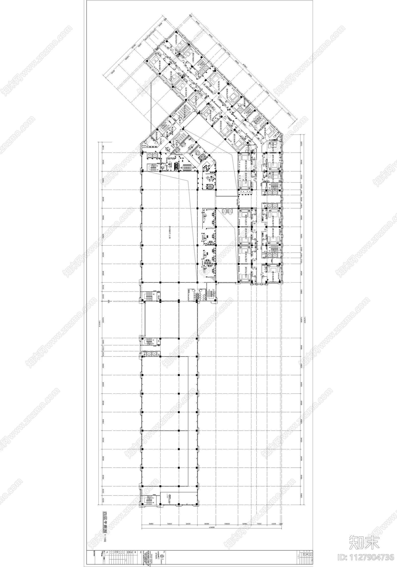 现代简约南洋国际酒店cad施工图下载【ID:1127904736】
