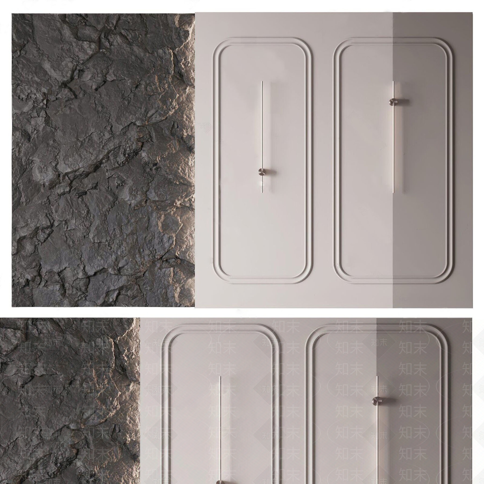 北欧背景墙3D模型下载【ID:1127907523】