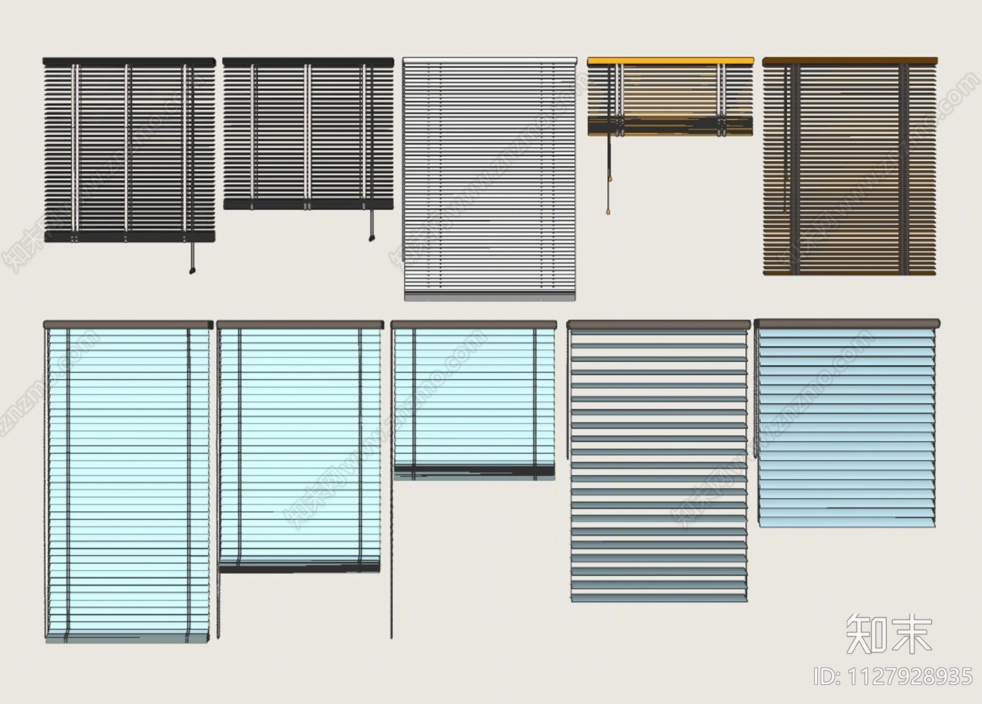 现代百叶窗SU模型下载【ID:1127928935】