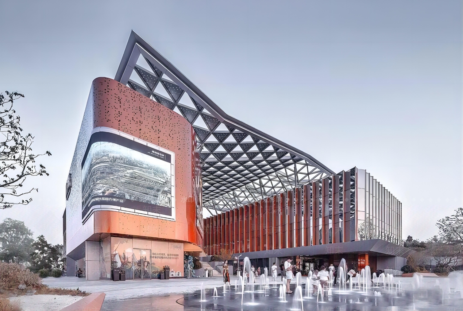 商场建筑SU模型精品下载_SketchUp模型_知末网